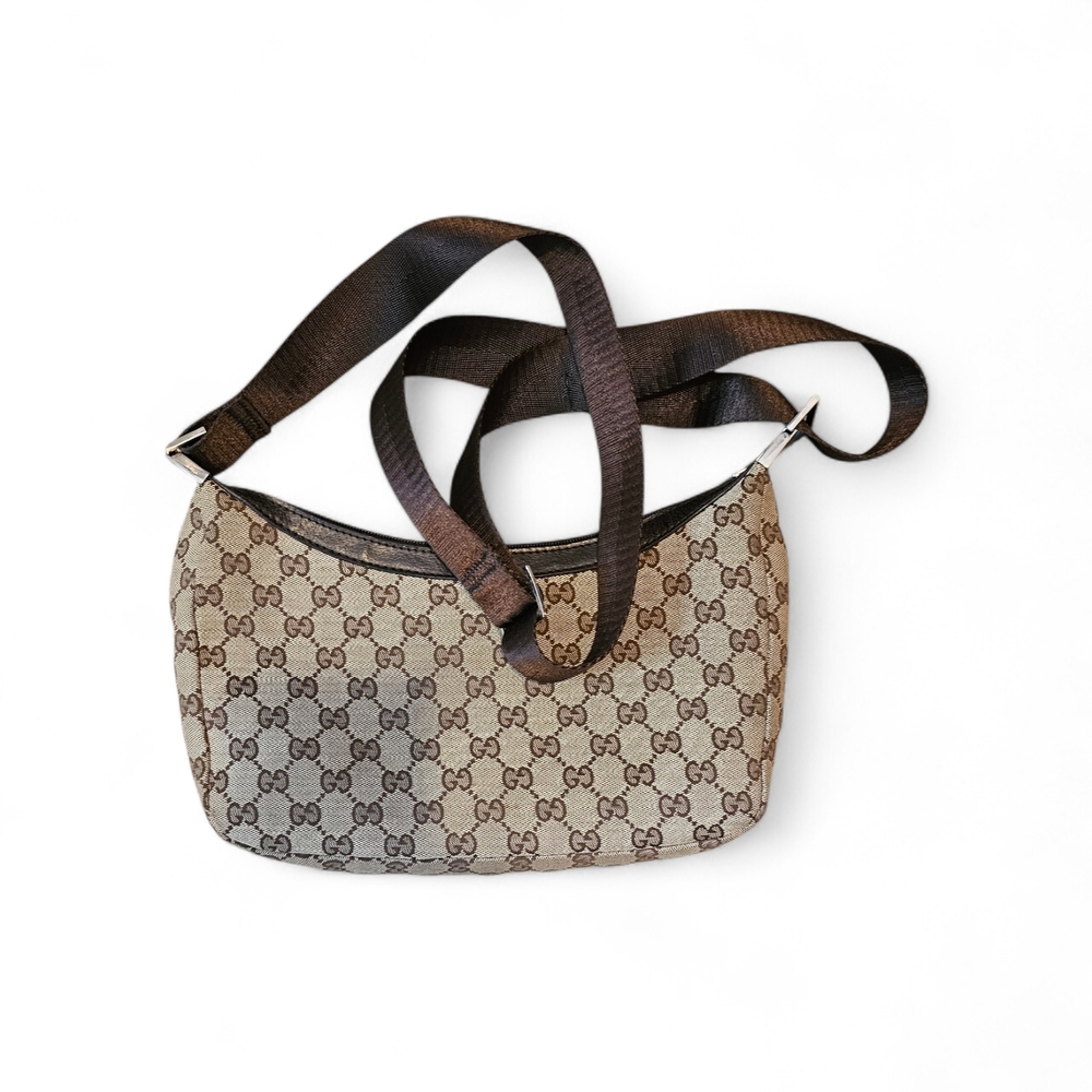Gucci Brown Monogram Shoulder Bag - Picture 2 of 2